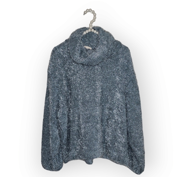 Kate &  Sam Flurry green turtleneck Sweater Size Large - Picture 2 of 6